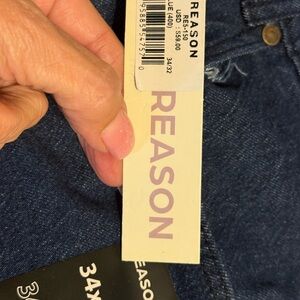 Reason Mens Dark Blue Denim Jeans Size 34/32